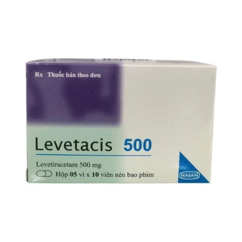 Thuốc điều trị động kinh Levetacis 500 hộp 5 vỉ x 10 viên