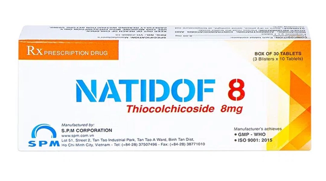 Thuốc điều trị thoái hoá đốt sống Natidof 8 hộp 3 vỉ x 10 viên