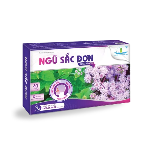 Hỗ trợ viêm xoang, viêm mũi dị ứng Ngũ Sắc Đơn hộp 3 vỉ x 10 viên
