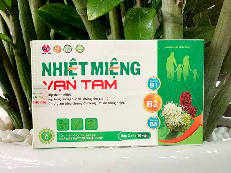 Nhiệt Miệng Vạn Tam hộp 3 vỉ 10 viên