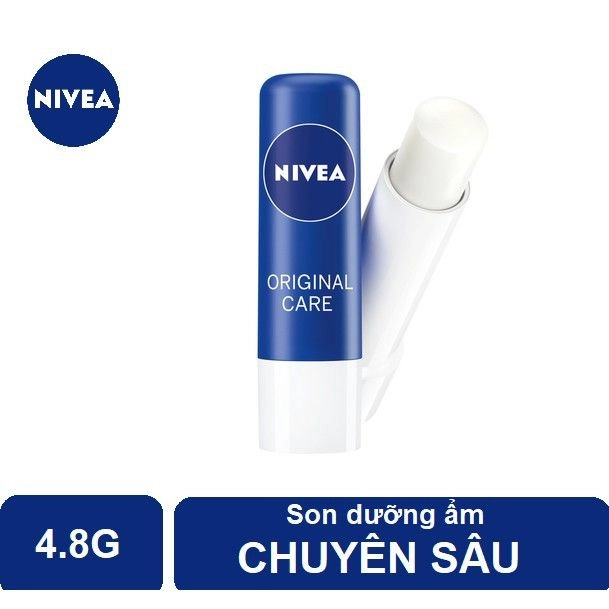 Son dưỡng môi Nivea Original Care Caring Lip Balm hộp 1 tuýp 4.8g