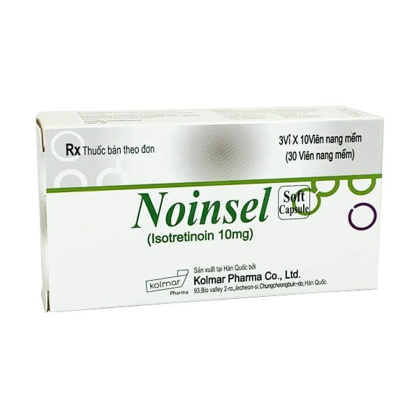 Thuốc trị mụn trứng cá nặng Noinsel Soft Capsule hộp 3 vỉ x 10 viên nang mềm