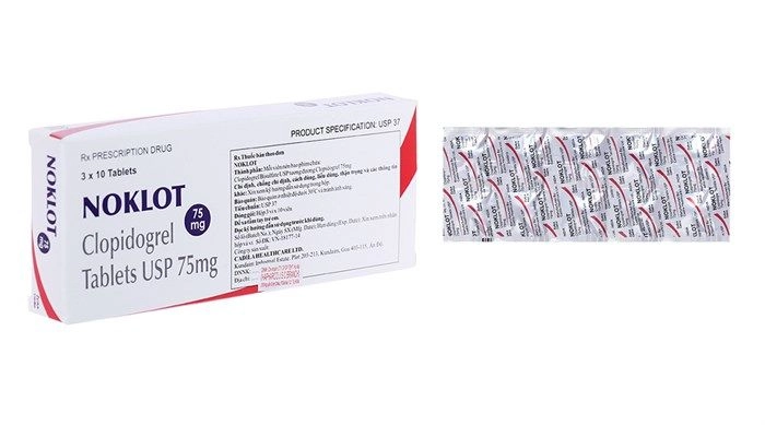 Thuốc chống đông máu NOKLOT 75mg hộp 3 vỉ x 10 viên