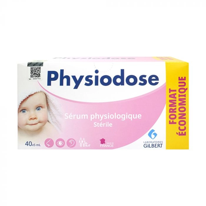 Dung dịch vệ sinh mũi Physiodose Gilbert (hồng) hộp 40 ống x 5ml