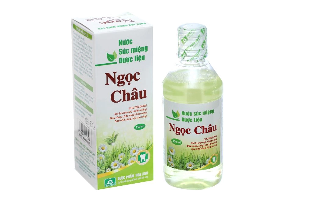 Nước súc miệng dược liệu Ngọc Châu hộp 1 chai 350ml