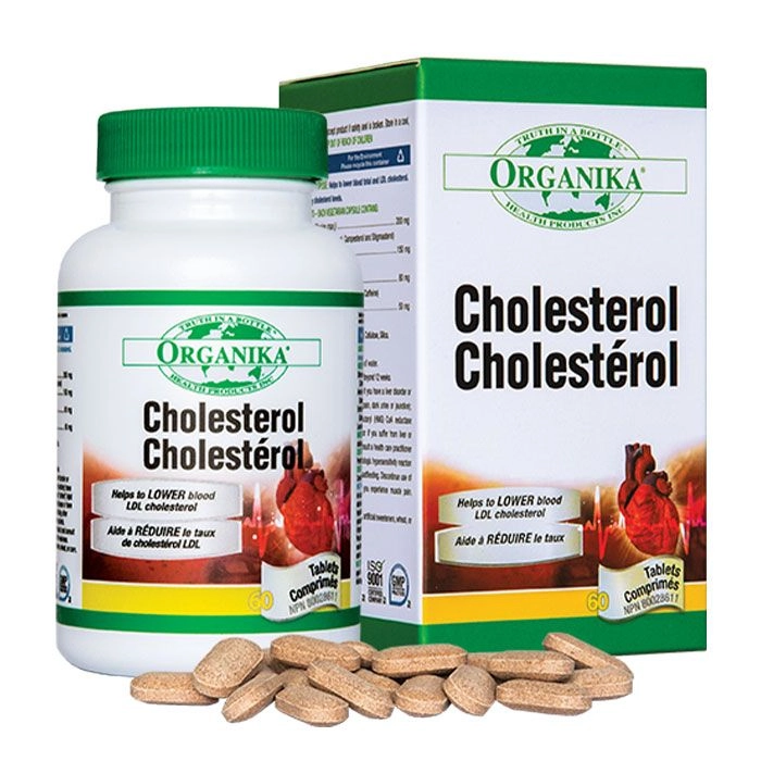 Hỗ trợ giảm cholesterol, rối loạn mỡ máu Organika Cholesterol hộp 1 lọ 60 viên