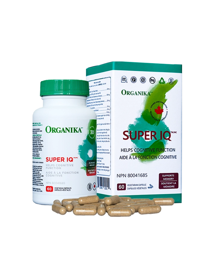 Hỗ trợ tăng cường tuần hoàn máu não Organika Super IQ hộp 1 lọ 60 viên