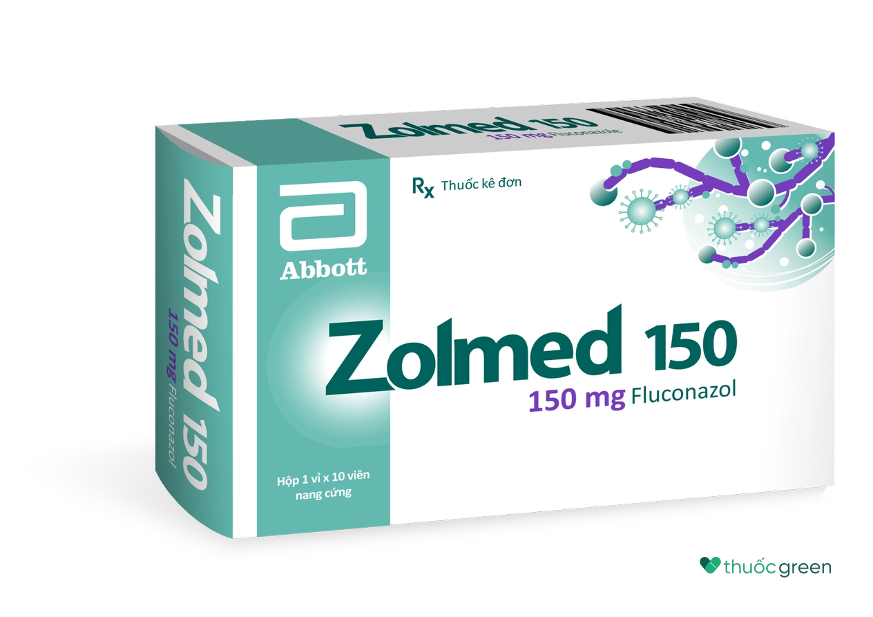 Thuốc trị nấm Zolmed 150mg hộp 1 vỉ x 10 viên nang cứng