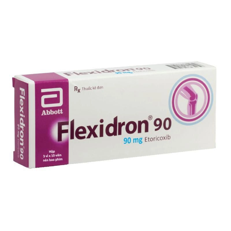 Thuốc giảm đau, kháng viêm Flexidron 90 hộp 3 vỉ x 10 viên nén bao phim