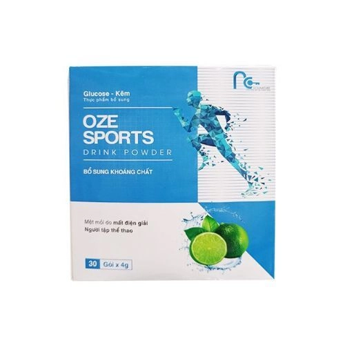 Bổ sung khoáng chất, điện giải OZE SPORTS Drink Powder (hương chanh) hộp 30 gói x 4g