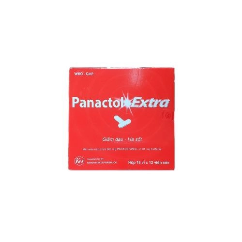 Thuốc giảm đau, hạ sốt Panactol Extra (Khapharco) hộp 180 viên