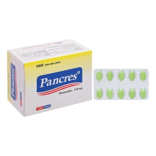 Thuốc tác dụng trên đường tiêu hoá Pancres hộp 100 viên