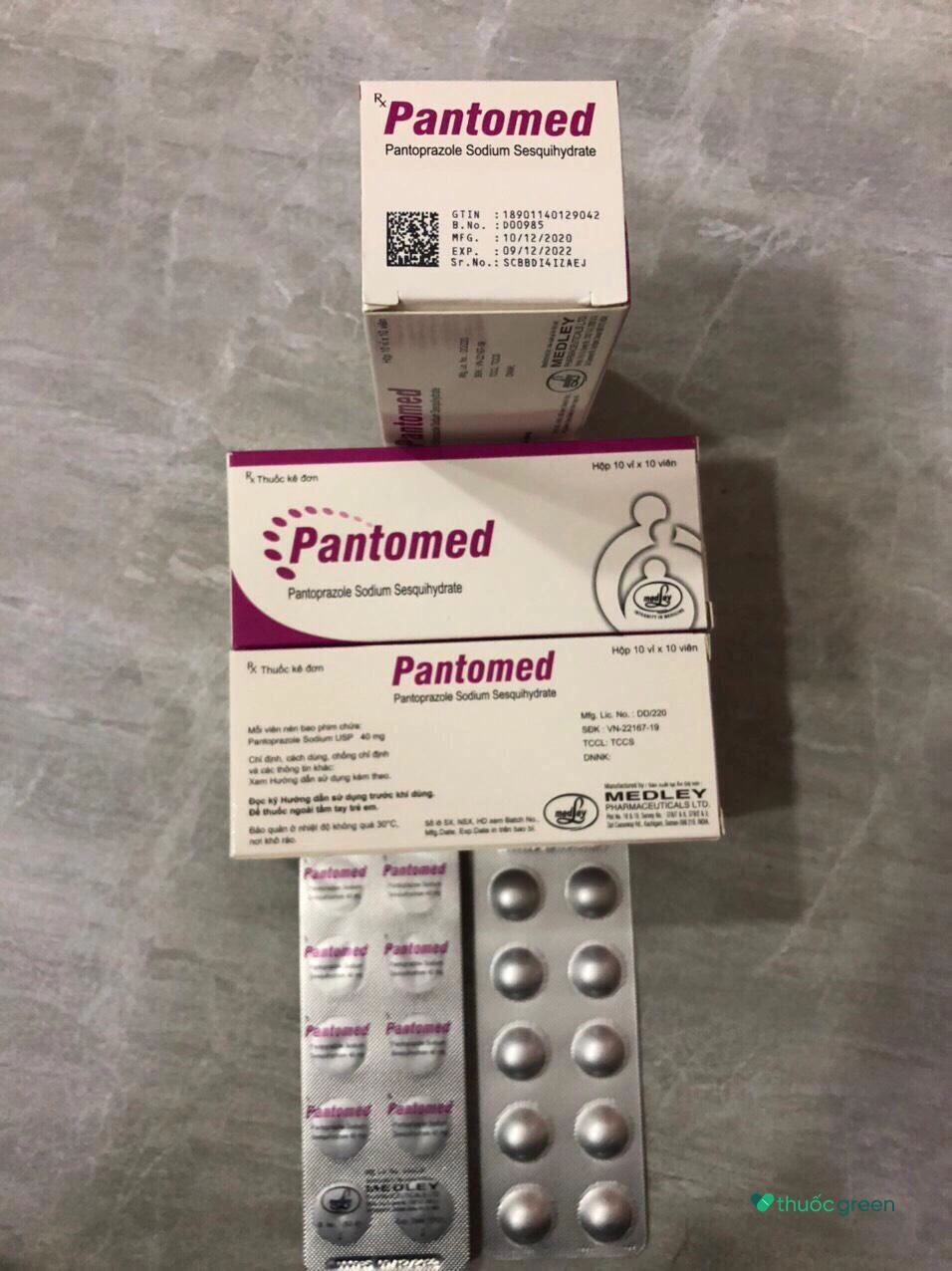 Thuốc tác dụng trên đường tiêu hóa Pantomed Tablets hộp 10 vỉ x 10 viên