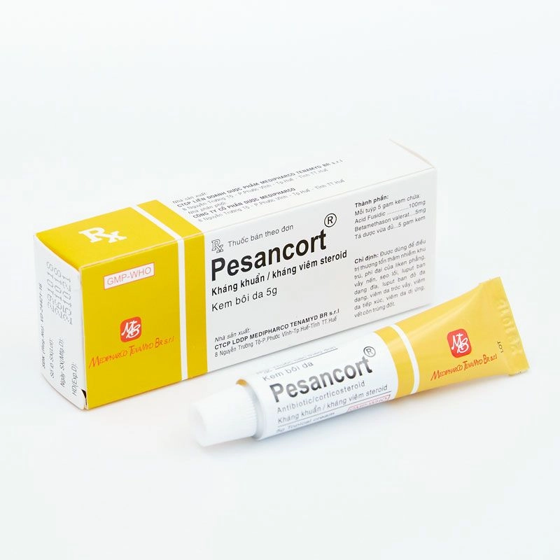 Kem bôi trị viêm da Pesancort hộp 1 tuýp 5g