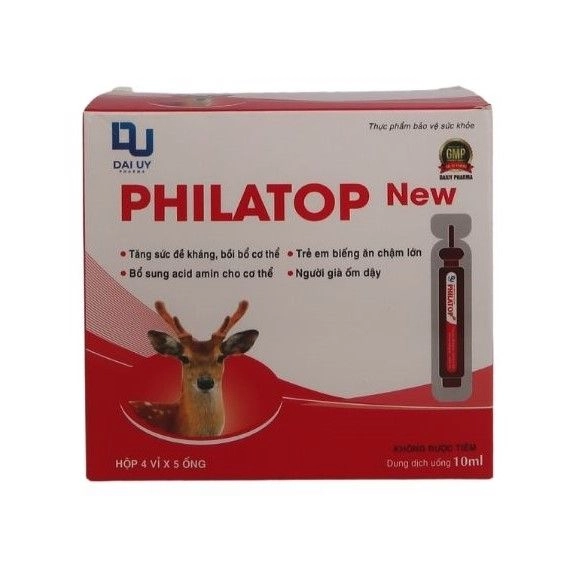 Đạm ống Philatop New (Đại Uy Pharma) hộp 4 vỉ x 5 ống x 10ml