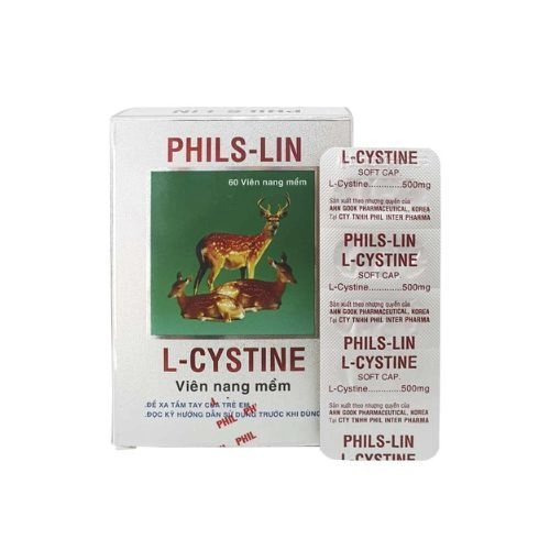 Thuốc trị viêm da, sạm da, tàn nhang PHILS-LIN L-Cystine (Phil Inter Pharma) hộp 60 viên