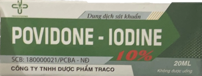 Dung dịch sát khuẩn POVIDONE - IODINE 10% (DP Traco) hộp 1 chai 20ml