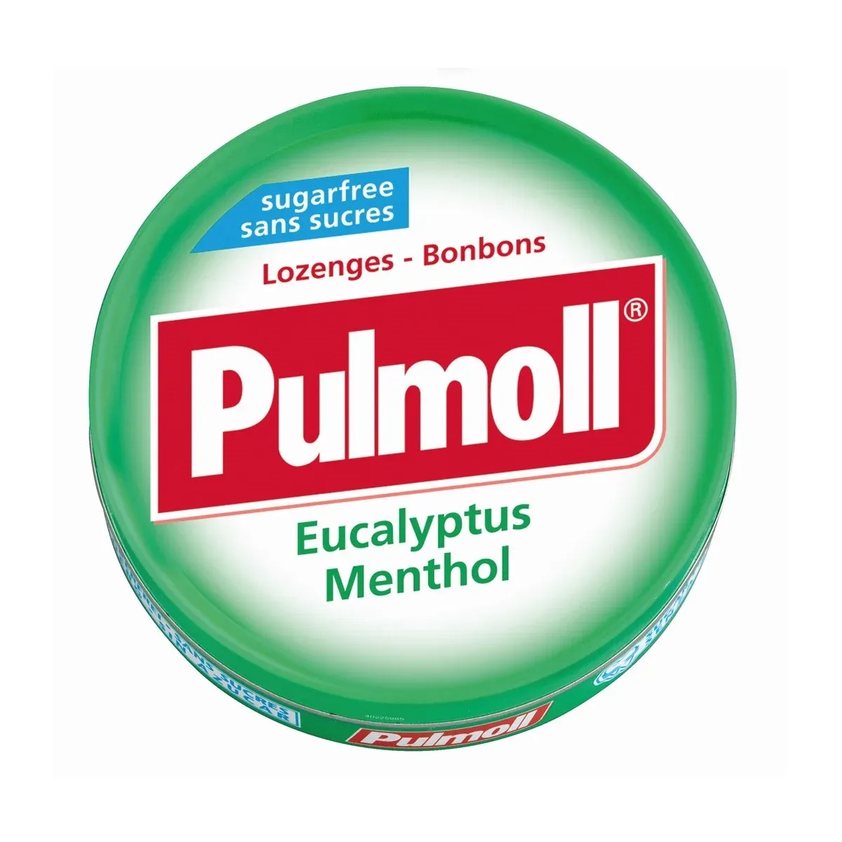 Keo ngậm không đường Pulmoll Eucalyptus Menthol (khuynh diệp bạc hà) hộp 45g