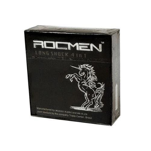 Bao cao su Rocmen Long Shock 4 in 1 (đen) hộp 3 cái