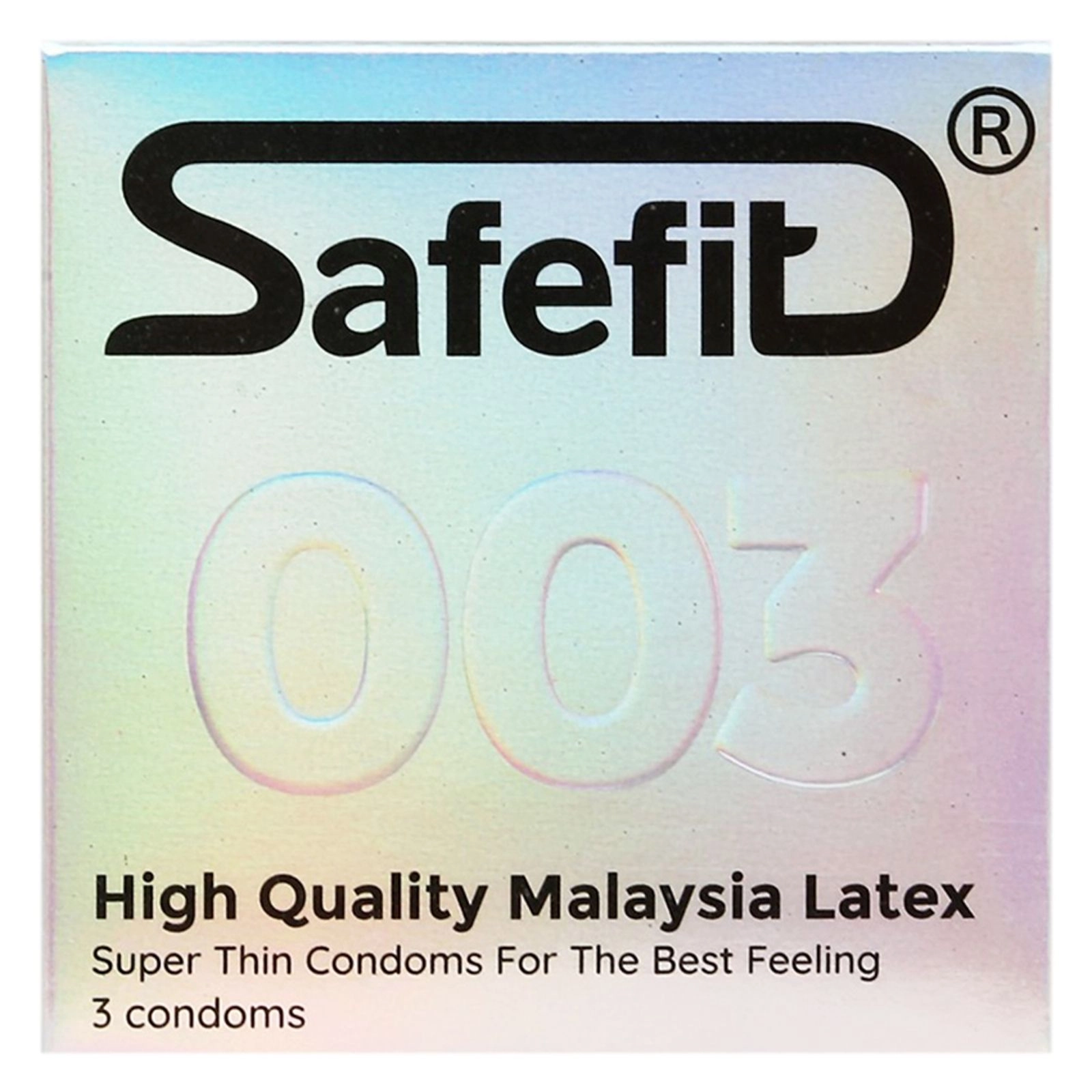 Bao cao su Safefit High Quality Malaysia Latex (màu xám) hộp 3 cái