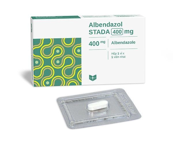 Thuốc tẩy giun, sán Albendazol STADA 400mg (mẫu mới) hộp 1 viên