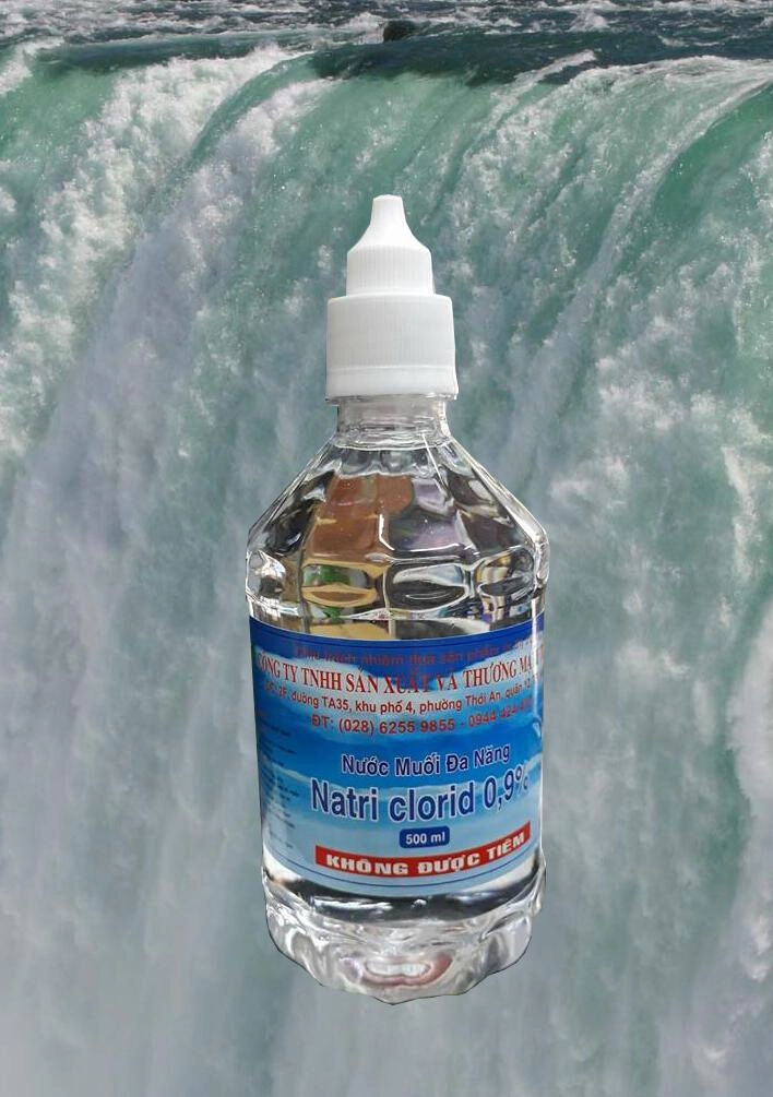 Nước muối sinh lý Nam Hà Natri Clorid 0.9% chai 500ml