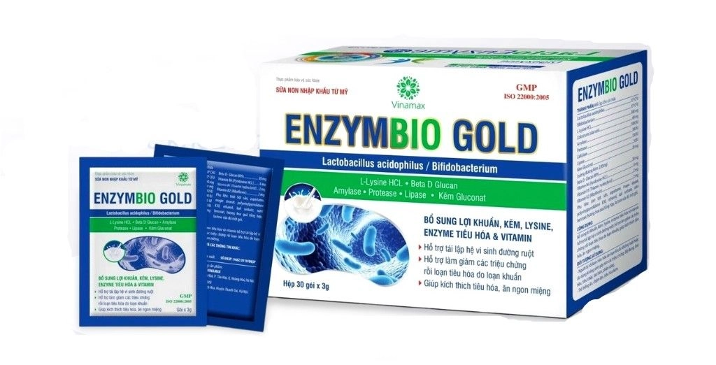 Men tiêu hoá ENZYMBIO GOLD (Vinamax) hộp 30 gói x 3g