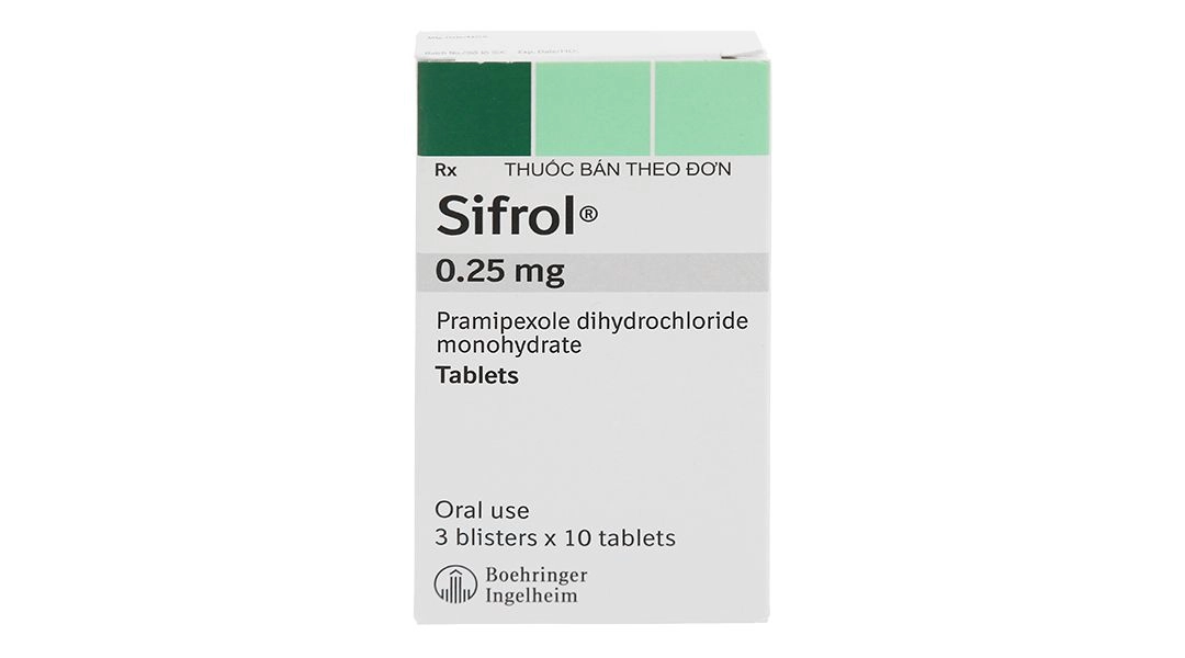 Thuốc trị Parkinson Sifrol 0.25mg hộp 30 viên