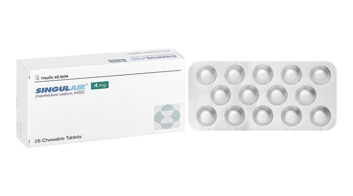 Thuốc trị hen phế quản SINGULAIR 4mg hộp 2 vỉ x 14 viên