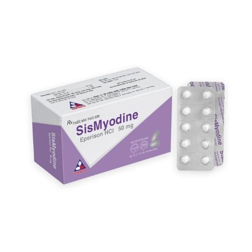 Thuốc cải thiện triệu chứng tăng trương lực cơ SisMyodine hộp 10 vỉ x 10 viên nén bao đường
