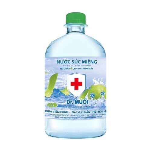 Nước súc miệng hương vỏ chanh Dr. Muối chai 1000ml