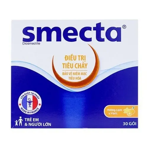 Thuốc điều trị tiêu chảy, bảo vệ niêm mạc tiêu hóa Smecta (Hương Cam và Vani) hộp 30 gói x 3g