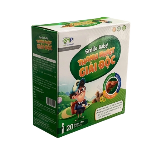 Thanh nhiệt giải độc Smile Baby GMP hộp 4 vỉ x 5 ống x 10ml