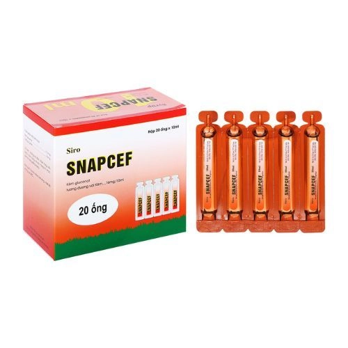 Siro bổ sung kẽm SNAPCEF hộp 4 vỉ x 5 ống x 10ml