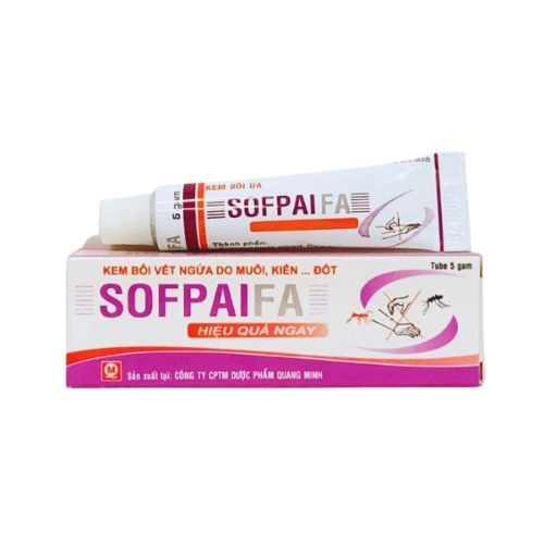 Kem bôi vết ngứa do muỗi, kiến đốt Sofpaifa hộp 1 tuýp 5g