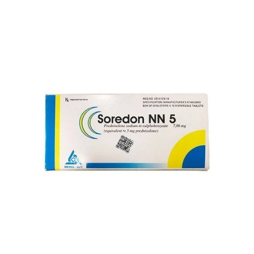 Thuốc kháng viêm Soredon NN 5 hộp 3 vỉ x 10 viên nén phân tán trong nước