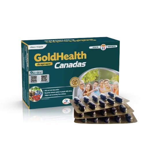 Viên ăn ngủ ngon GoldHealth Canadas hộp 6 vỉ x 10 viên nang mềm