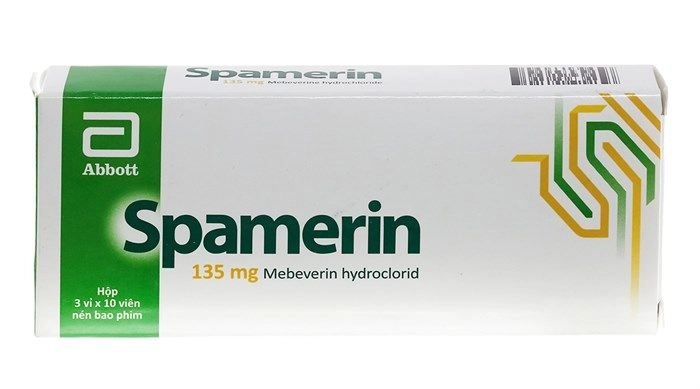 Thuốc trị viêm đại tràng do co thắt, táo bón Spamerin hộp 3 vỉ x 10 viên