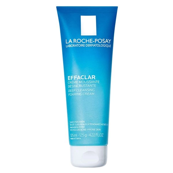 Sữa rửa mặt tạo bọt làm sạch dành cho da dầu nhạy cảm La Roche-Posay Effaclar Deep Cleansing Foaming Cream tuýp 125ml