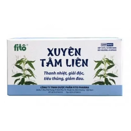 Thuốc trị các triệu chứng ho cảm thông thường Xuyên Tâm Liên - Fito Pharma hộp 10 vỉ x 10 viên