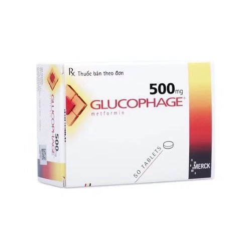 Thuốc điều trị đái tháo đường Glucophage 500mg hộp 5 vỉ x 10 viên