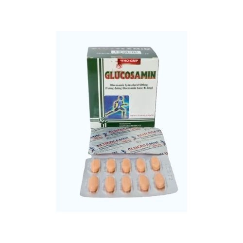 Thuốc giảm triệu chứng thoái hóa khớp gối Glucosamin 500mg Khánh Hòa hộp 5 vỉ x 10 viên