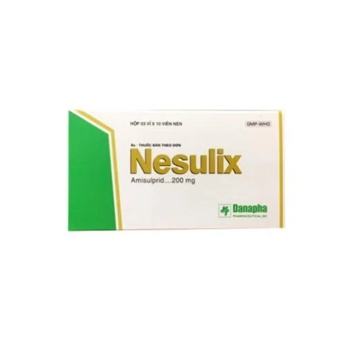 Thuốc trị rối loạn cấp tính, mạn tính trong tâm thần phân liệt Nesulix 200mg hộp 3 vỉ x 10 viên