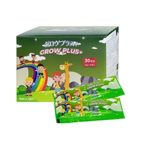 Hỗ trợ giúp trẻ phát triển thể lực và tăng cường sức đề kháng Grow Plus+ Makishokuhin hộp 30 gói