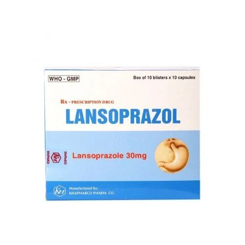 Thuốc trị loét dạ dày tá tràng, viêm thực quản trào ngược Lansoprazol 30mg hộp 3 vỉ x 10 viên