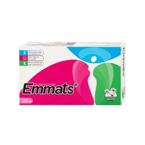 Hỗ trợ giảm nguy cơ lão hóa, cải thiện suy giảm nội tiết tố Emmats TW3 hộp 2 vỉ x 10 viên