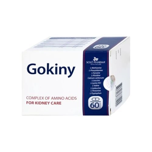 Viên uống bổ sung các amino acid cho cơ thể, tăng cường sức khỏe Gokiny Solé Pharm hộp 6 vỉ x 10 viên