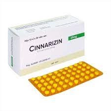 Thuốc trị chóng mặt, say tàu xe Cinnarizine 25mg (DP Quảng Bình) hộp 10 vỉ x 50 viên