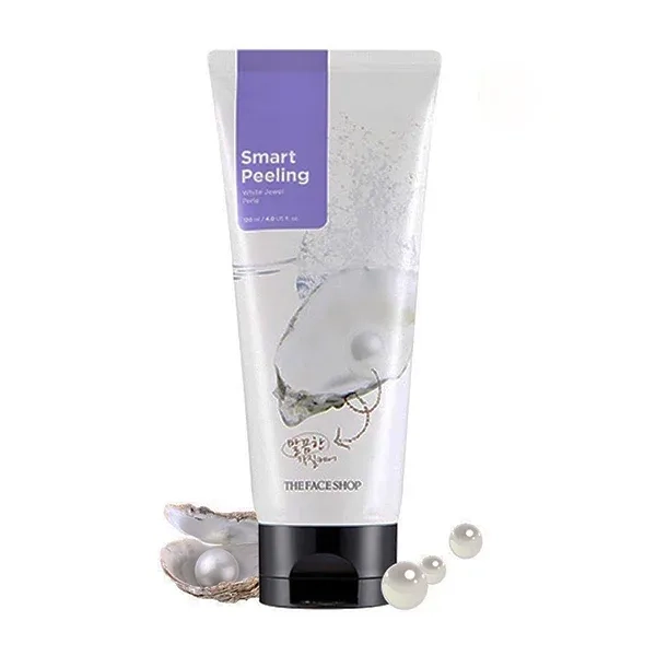 Tẩy tế bào chết trắng da ngọc trai The Face Shop Smart Peeling White Jewel tuýp 120ml