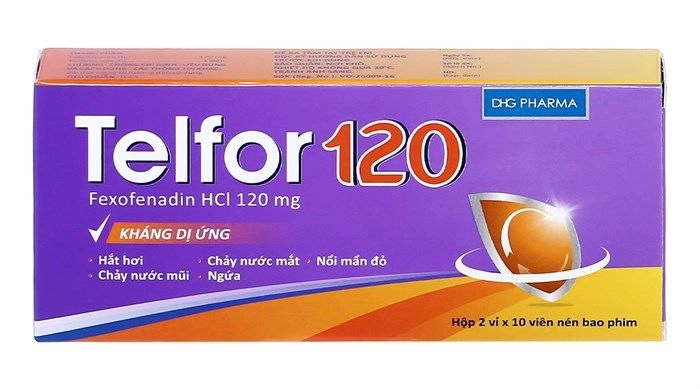 Thuốc chống dị ứng Telfor 120 hộp 20 viên